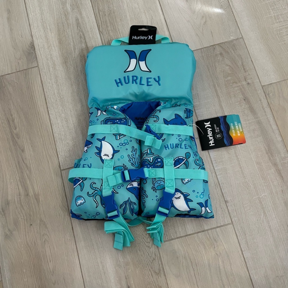 Hurley Kids Swim Vest - Blue and Teal